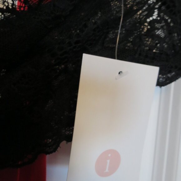 New with Tags Icollection 3X/4X Mercy Cheeky Lace and Pearl Boy Short Thong - Picture 3 of 6